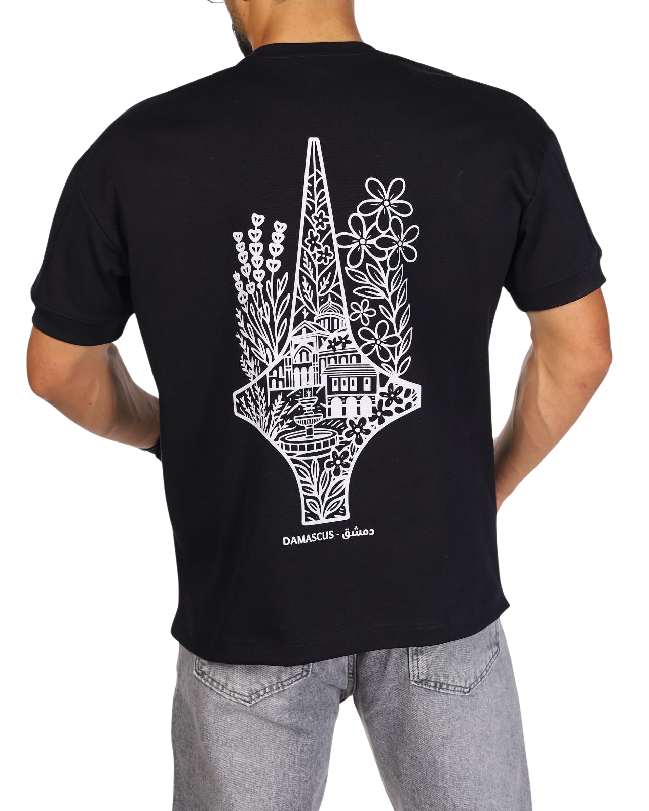 Damascus Unisex Oversize Premium T-shirt (Black)