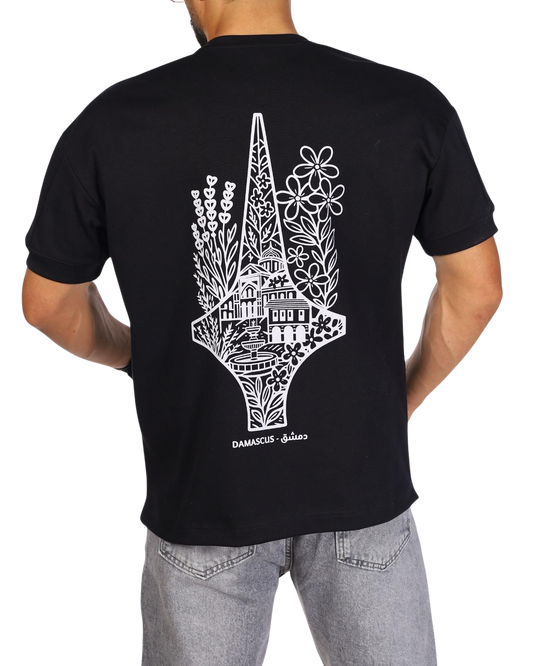 Damascus Unisex Oversize Premium T-shirt (Black)