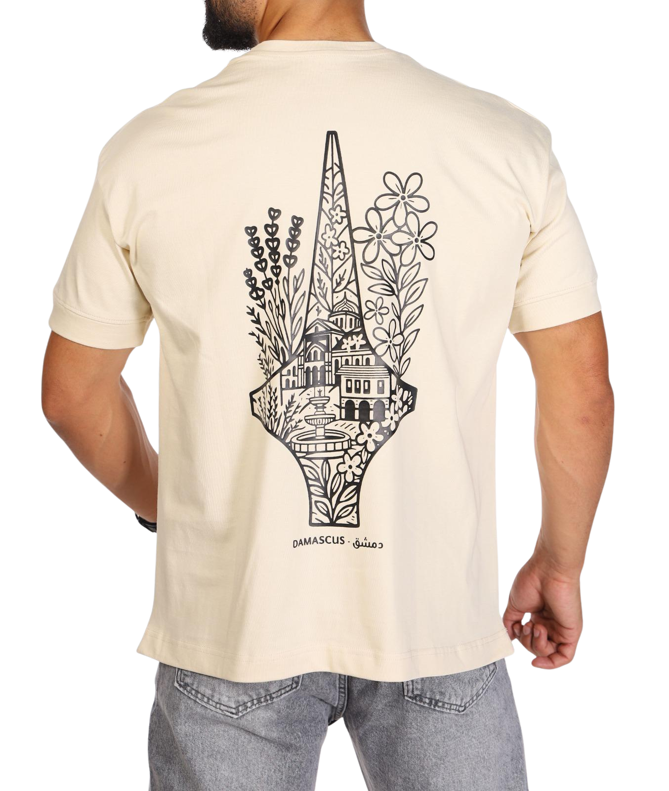 Damascus Unisex Oversize Premium T-shirt (Beige)