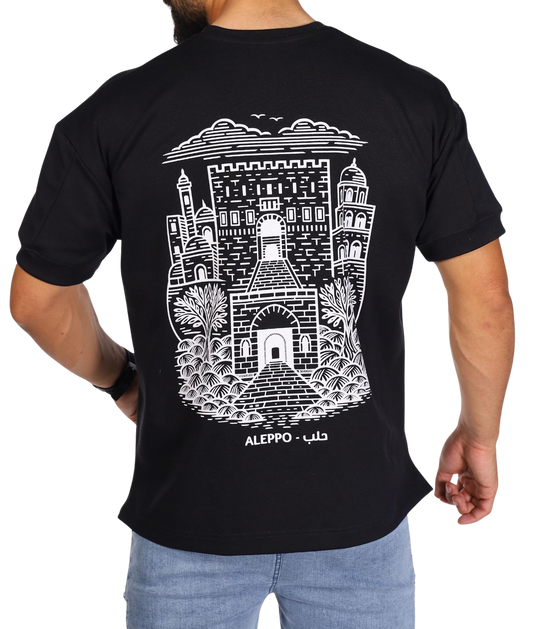 Aleppo Unisex Oversize Premium T-shirt (Black)